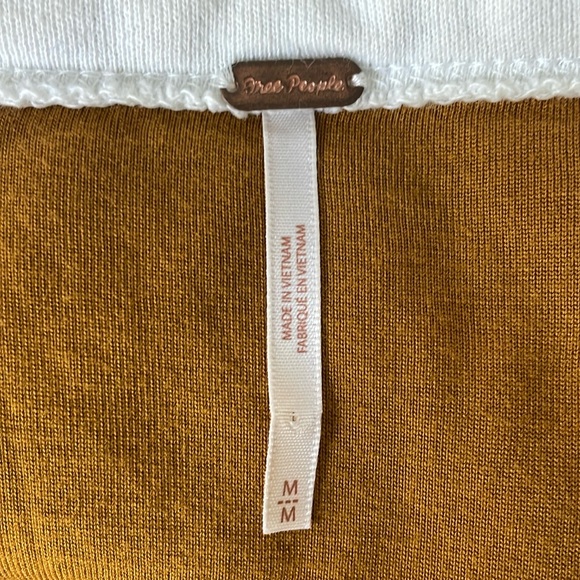 Free People brown and white stripe fuzzy long sleeve sweater size medium - Picture 6 of 9